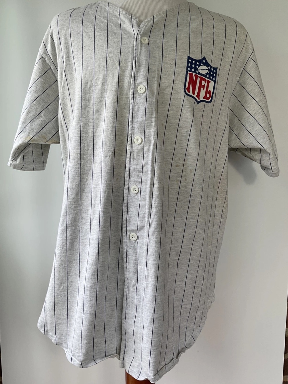 1992 NFL Pinstripe Softball Jersey Size XL